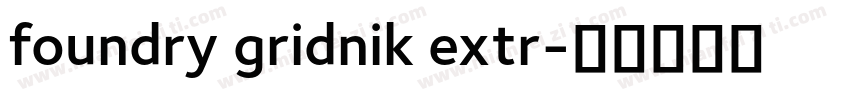 foundry gridnik extr字体转换